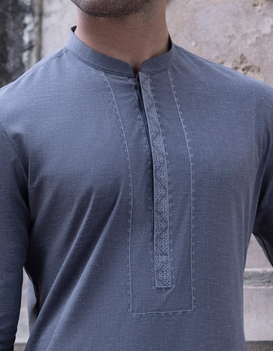 GREY BLENDED KAMEEZ SHALWAR | JJKS-S-US-34732/S23/JJ8713-SF - Image 3