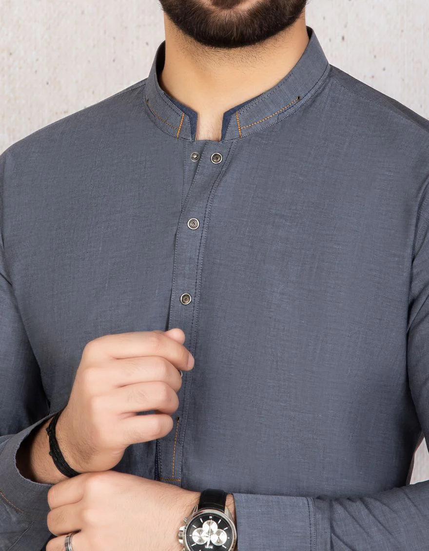 BLUISH GREY KAMEEZ SHALWAR | JJKS-S-US-36515/S20/JJ6353 - Image 2