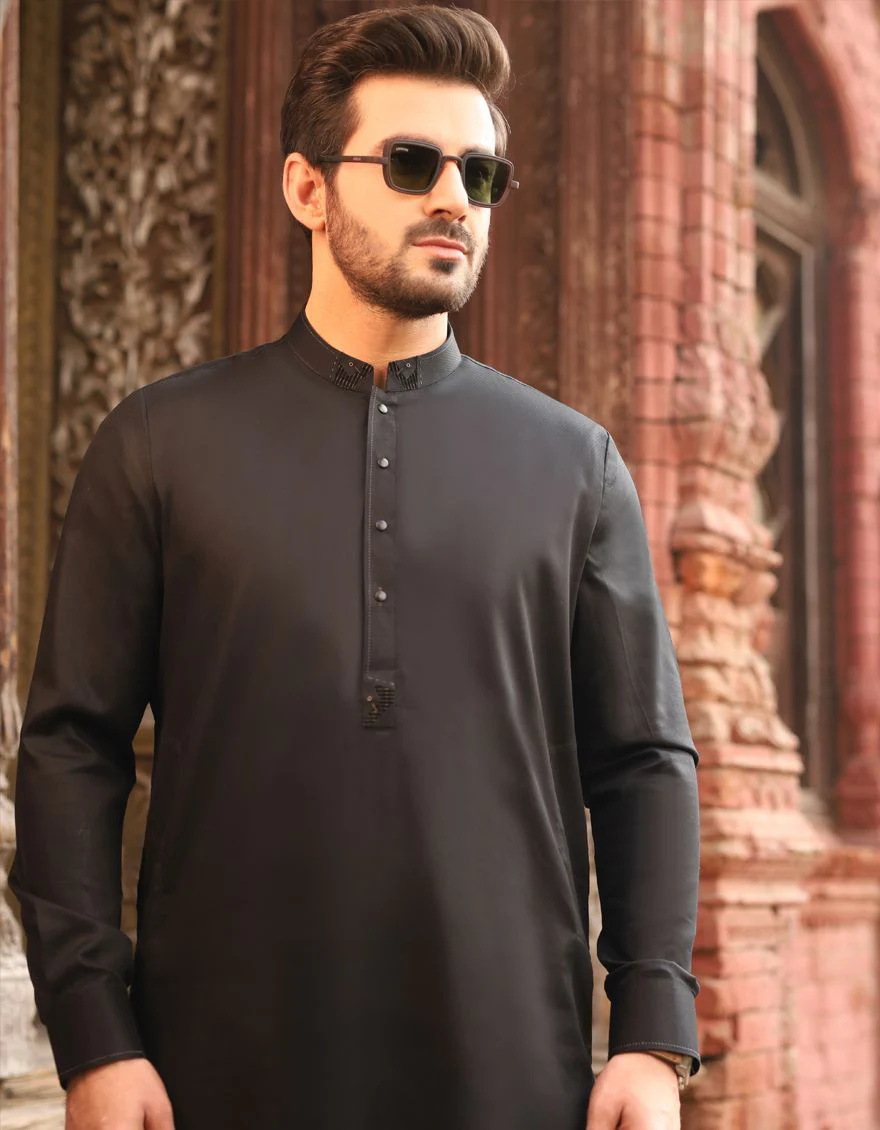 BLACK KAMEEZ SHALWAR | JJKS-S-US-36675/S20/JJ6957 - Image 2