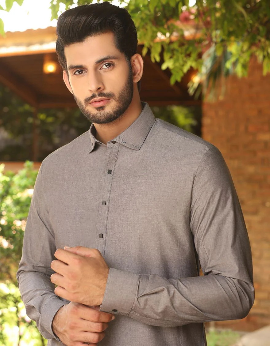 STEEL GREY KAMEEZ SHALWAR | JJKS-S-US-36678/S20/JJ6972 - Image 2