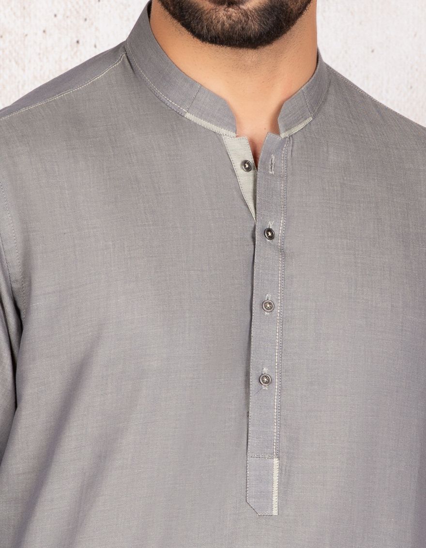 GREY KAMEEZ SHALWAR | JJKS-S-US-36710/S21/JJ7021 - Image 2