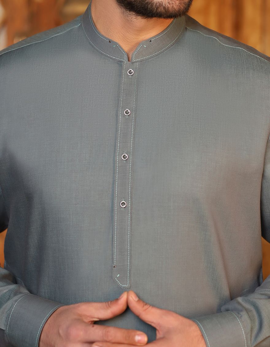 GREISH GREEN KAMEEZ SHALWAR | JJKS-S-US-36711/S21/JJ7021 - Image 3