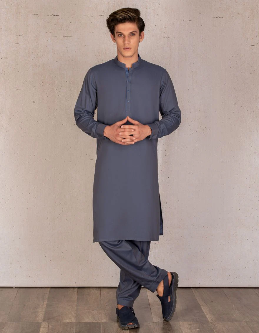 BLUISH GREY KAMEEZ SHALWAR | JJKS-S-US-36712/S21/JJ7021