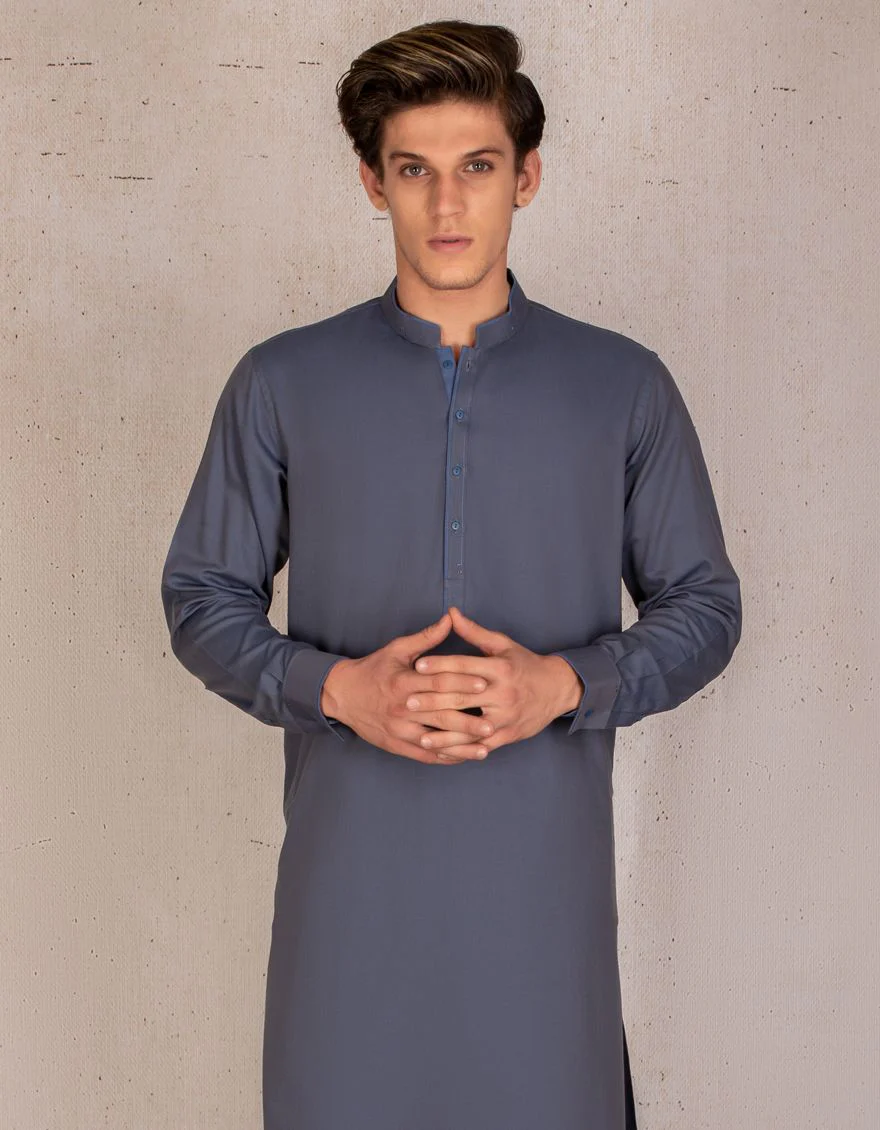 BLUISH GREY KAMEEZ SHALWAR | JJKS-S-US-36712/S21/JJ7021 - Image 2