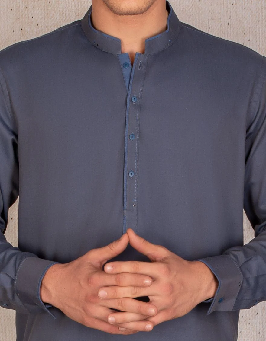BLUISH GREY KAMEEZ SHALWAR | JJKS-S-US-36712/S21/JJ7021 - Image 3