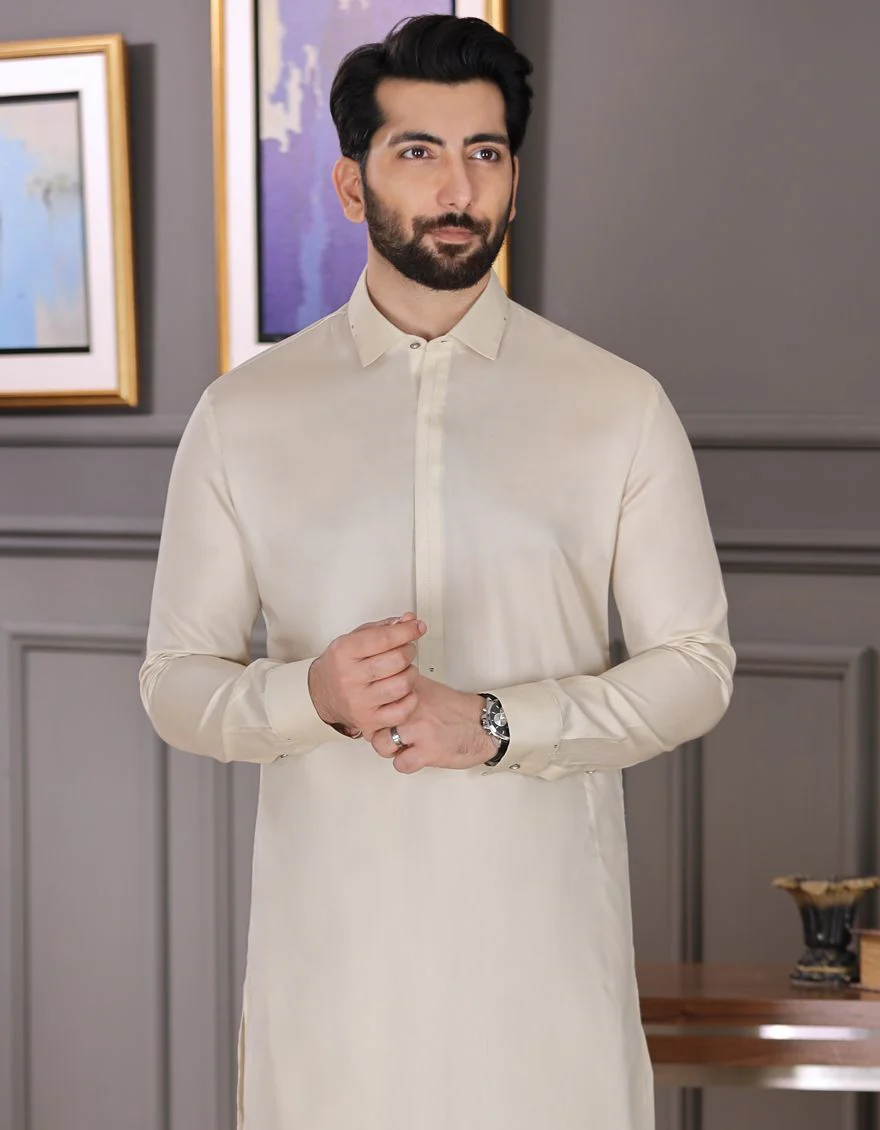 LIGHT BEIGE KAMEEZ SHALWAR | JJKS-S-US-36771/S21/JJ6887 - Image 2