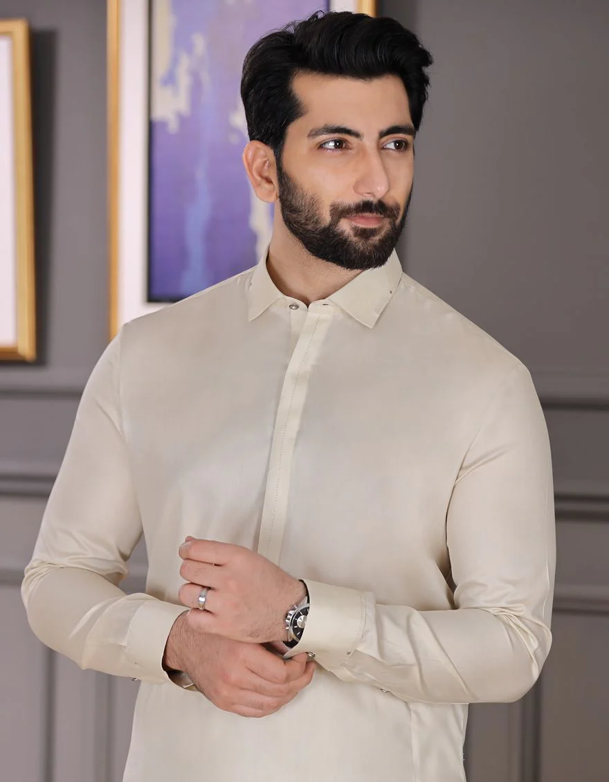 LIGHT BEIGE KAMEEZ SHALWAR | JJKS-S-US-36771/S21/JJ6887 - Image 3