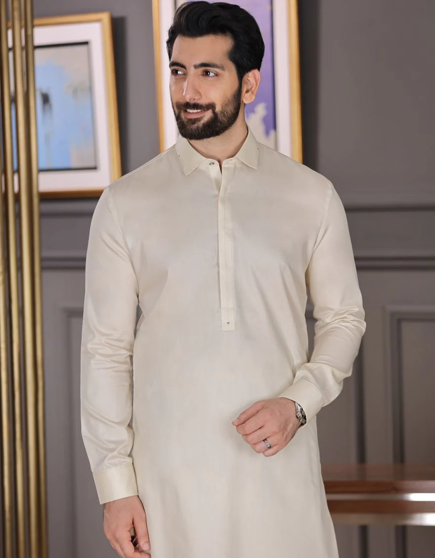 LIGHT BEIGE KAMEEZ SHALWAR | JJKS-S-US-36771/S21/JJ6887 - Image 4