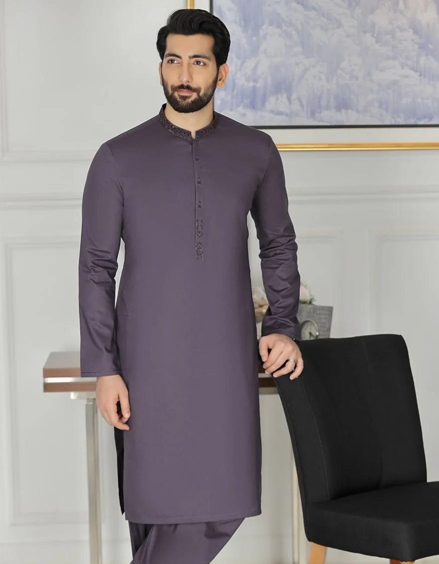 DEEP PURPLE KAMEEZ SHALWAR | JJKS-S-US-36775/S21/JJ6956 - Image 2