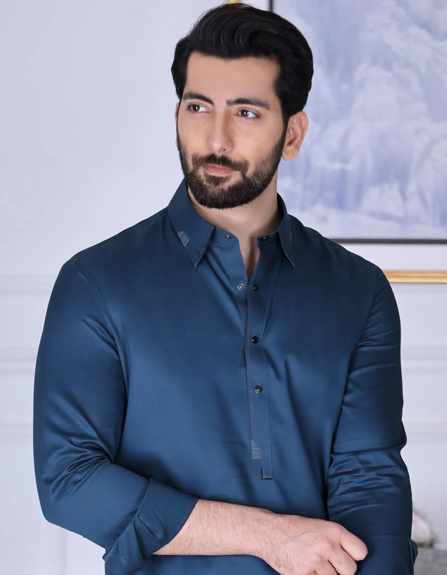 MID NT BLUE KAMEEZ SHALWAR | JJKS-S-US-36783/S21/JJ6888-EX - Image 2