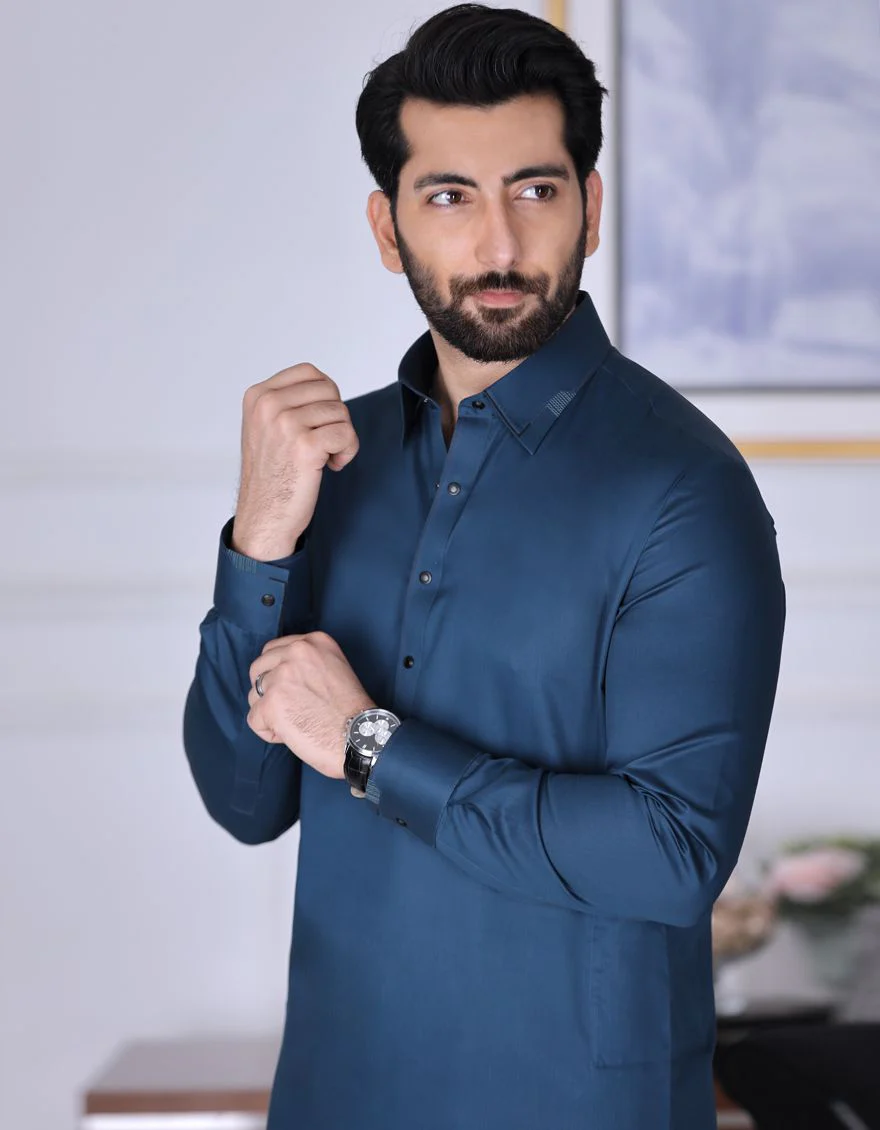 MID NT BLUE KAMEEZ SHALWAR | JJKS-S-US-36783/S21/JJ6888-EX - Image 3