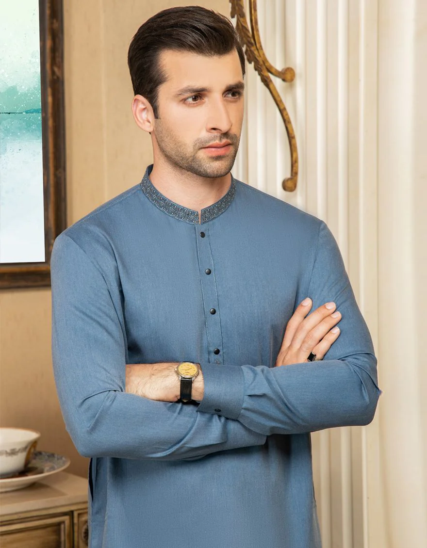 TEAL KAMEEZ SHALWAR | JJKS-S-US-36791/S21/JJ7225-SF - Image 2