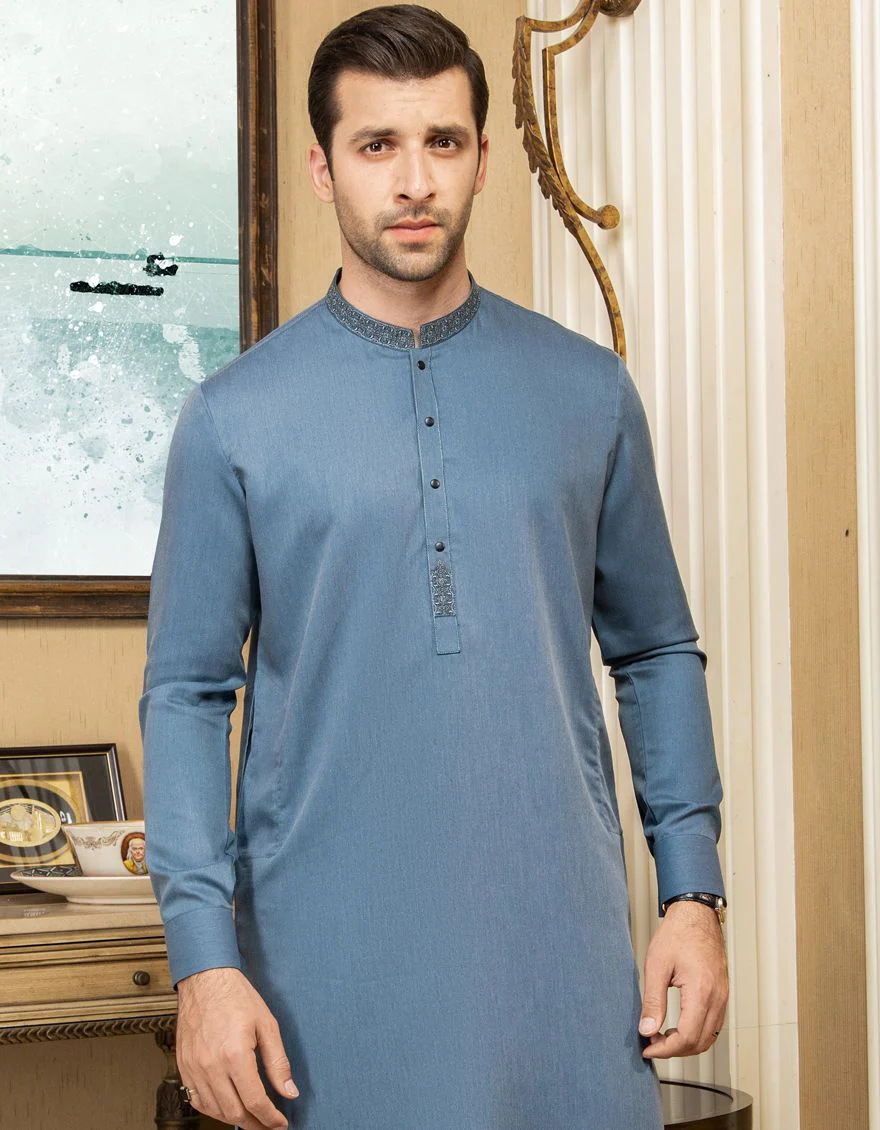 TEAL KAMEEZ SHALWAR | JJKS-S-US-36791/S21/JJ7225-SF - Image 3