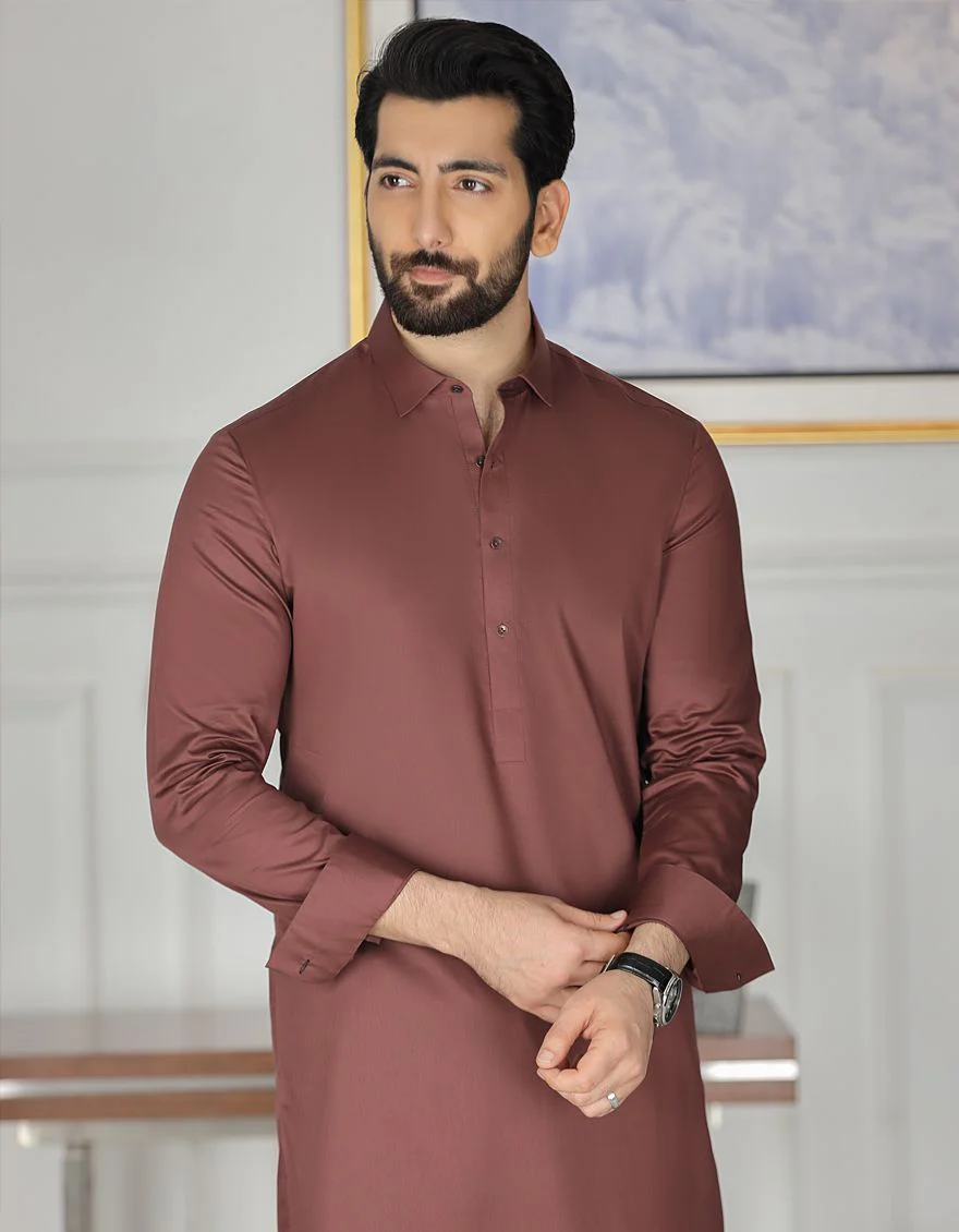 REDDISH BROWN KAMEEZ SHALWAR | JJKS-S-US-36797/S21/JJ6888-EX - Image 3