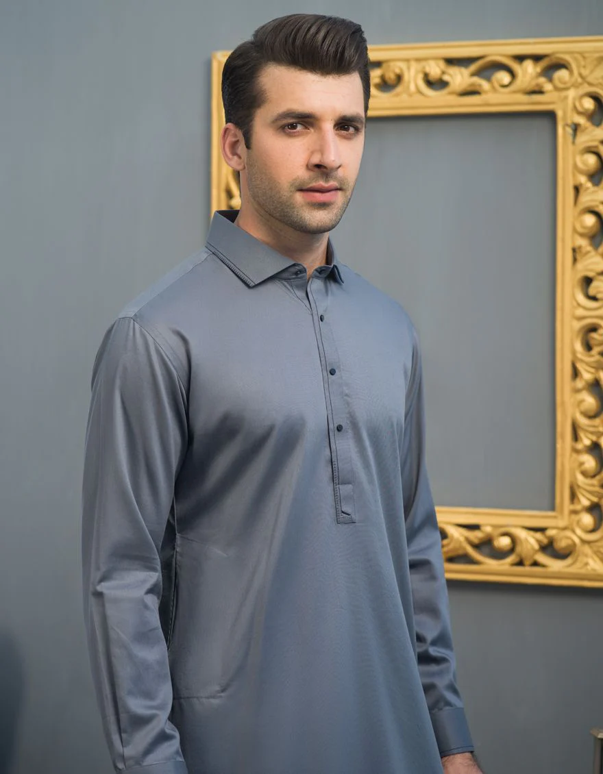 SLATE GREY KAMEEZ SHALWAR | JJKS-S-US-36804/S21/JJ6888-EX - Image 2