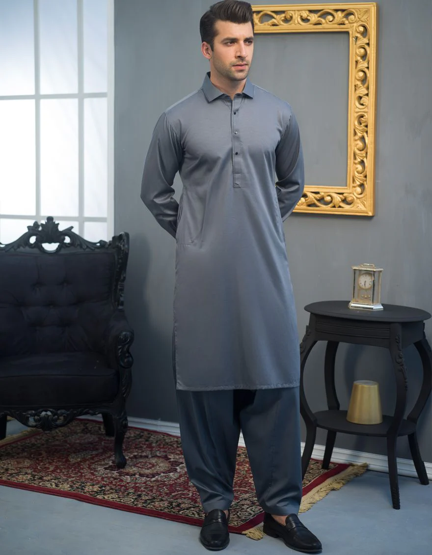 SLATE GREY KAMEEZ SHALWAR | JJKS-S-US-36804/S21/JJ6888-EX - Image 5