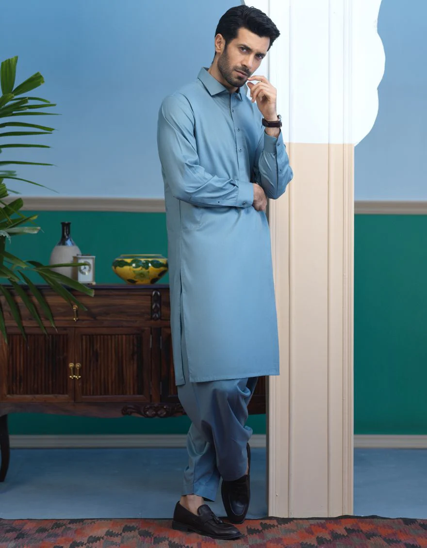 BLUISH GREY KAMEEZ SHALWAR | JJKS-S-US-36810/S21/JJ7025-PN - Image 3