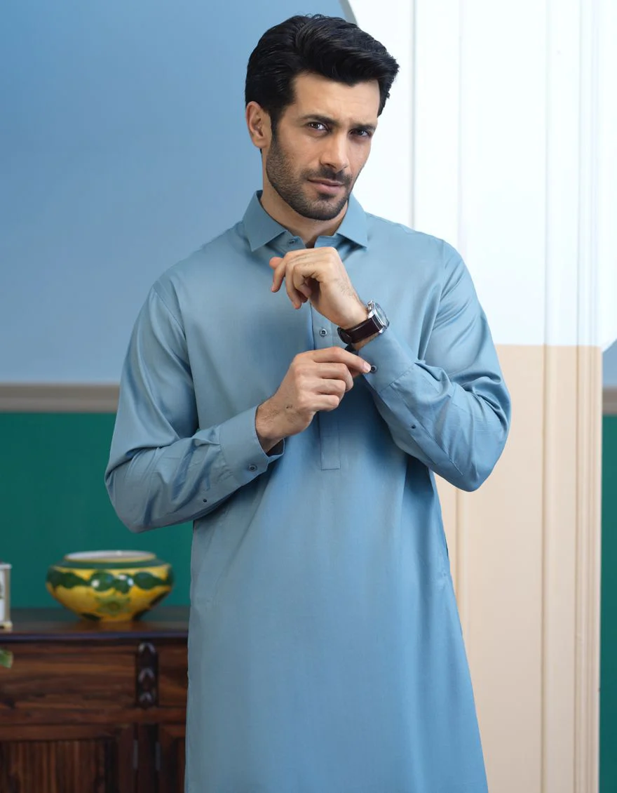 BLUISH GREY KAMEEZ SHALWAR | JJKS-S-US-36810/S21/JJ7025-PN - Image 4