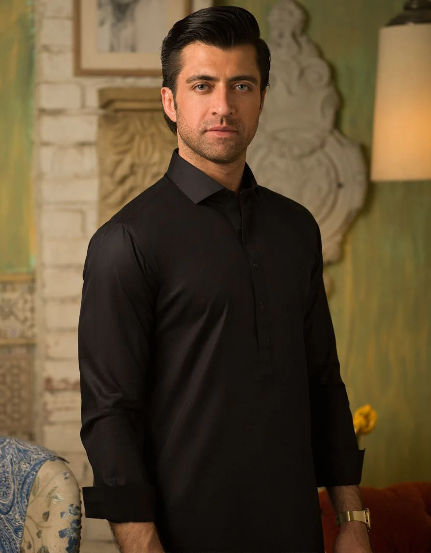 BLACK KAMEEZ SHALWAR | JJKS-S-US-36815/S21/JJ6887-PN - Image 4