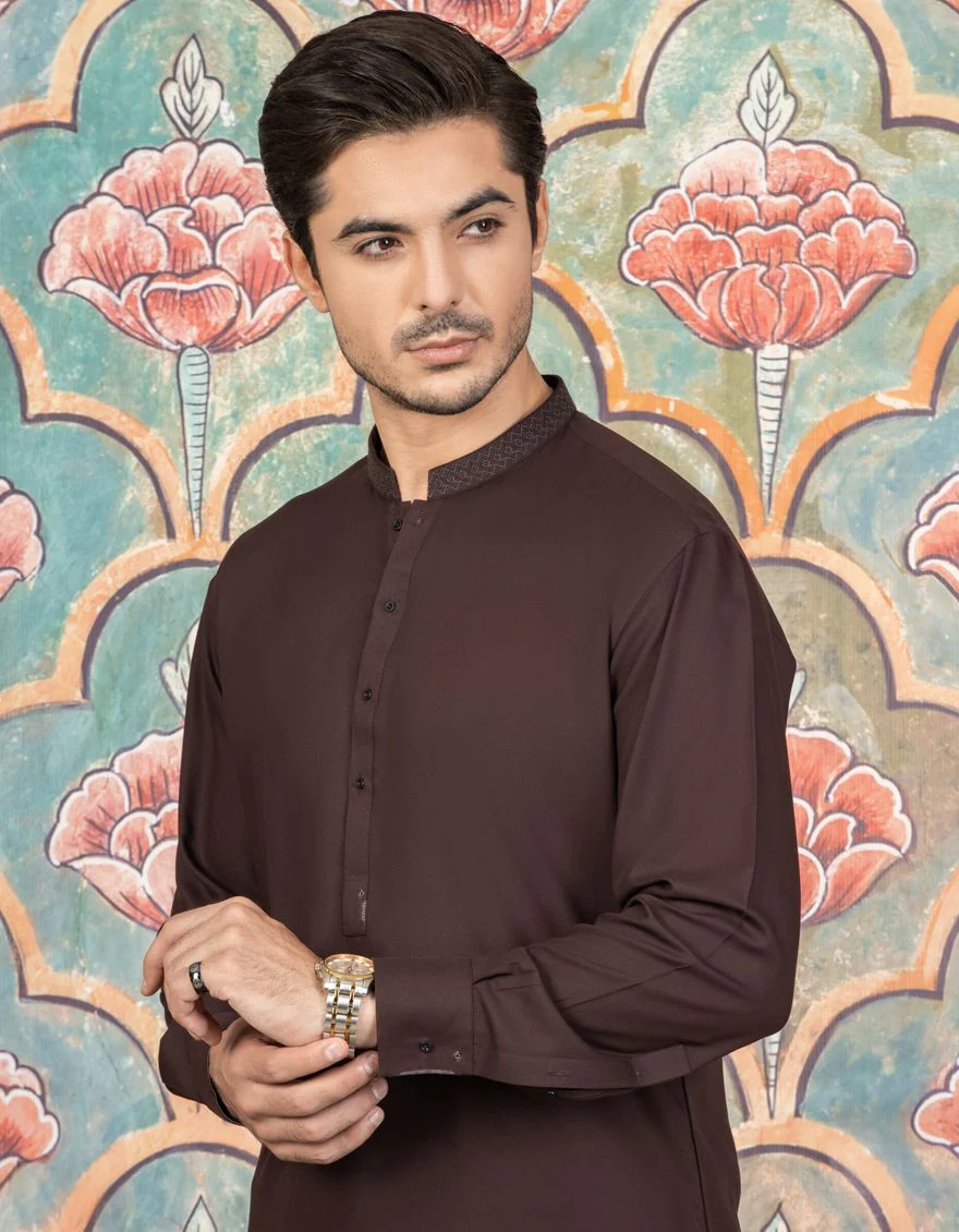 CAMEL BROWN KAMEEZ SHALWAR | JJKS-S-US-36822/S21/JJ7231-SF - Image 2