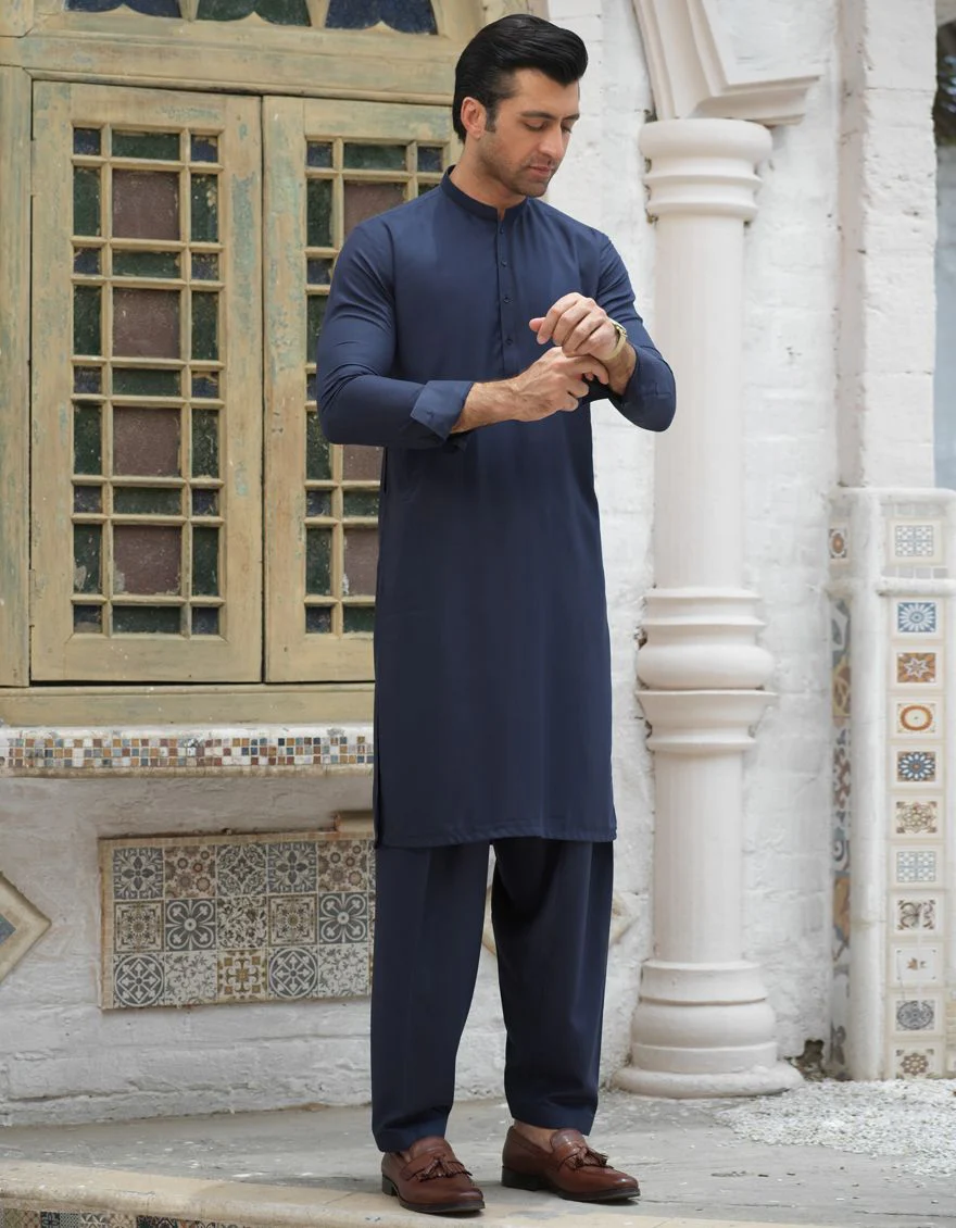 BLUE KAMEEZ SHALWAR | JJKS-S-US-36824/S21/JJ7232-SF - Image 2