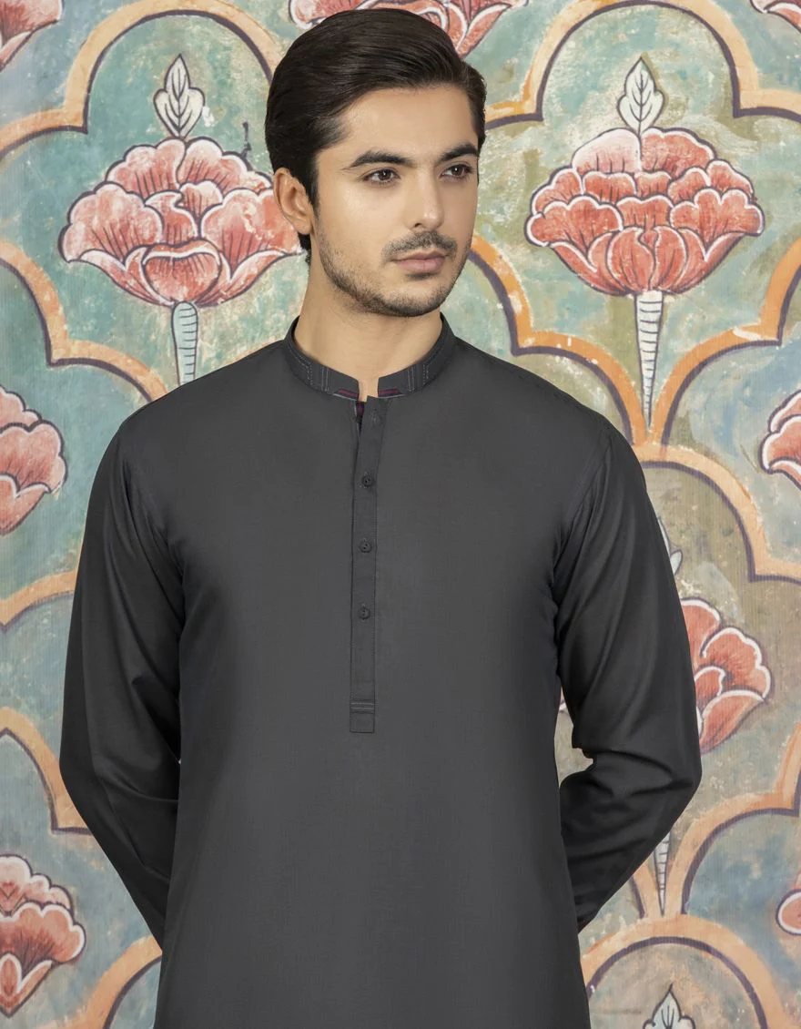 DARK GREY KAMEEZ SHALWAR | JJKS-S-US-36829/S21/JJ7409-CL - Image 3