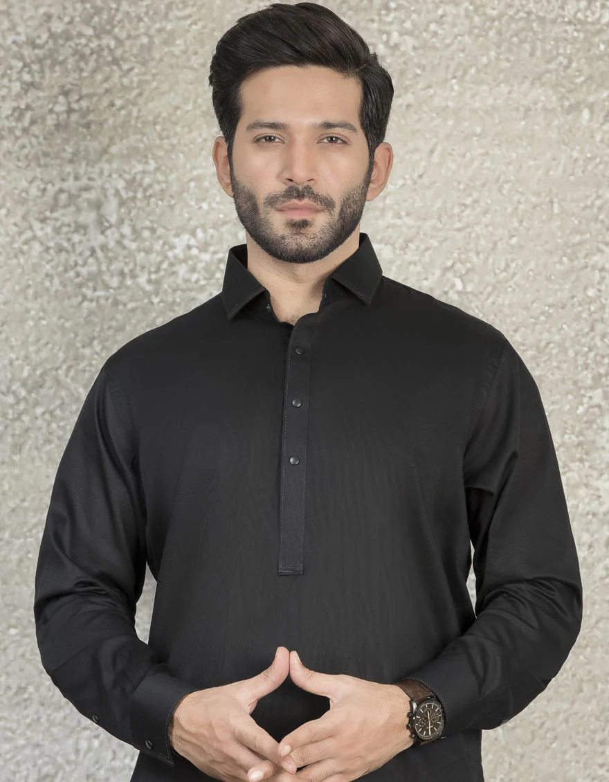 BLACK KAMEEZ SHALWAR | JJKS-S-US-36858/S22/JJ7545-EX - Image 3