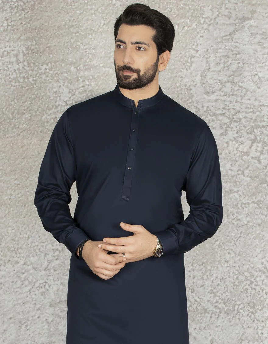 NAVY BLUE KAMEEZ SHALWAR | JJKS-S-US-36859/S22/JJ7545-EX - Image 3