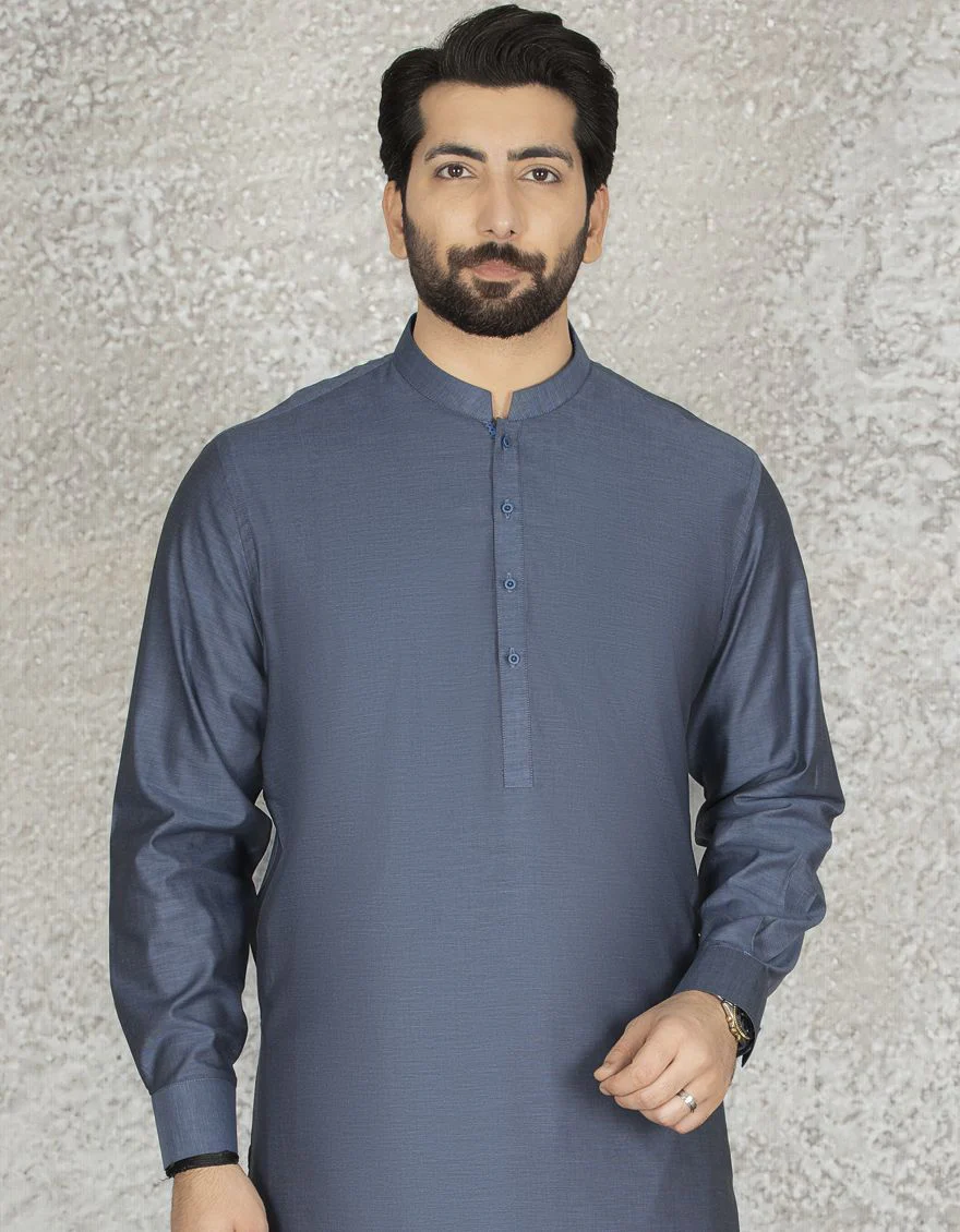 BLUE KAMEEZ SHALWAR | JJKS-S-US-36875/S22/JJ8146-PL - Image 2