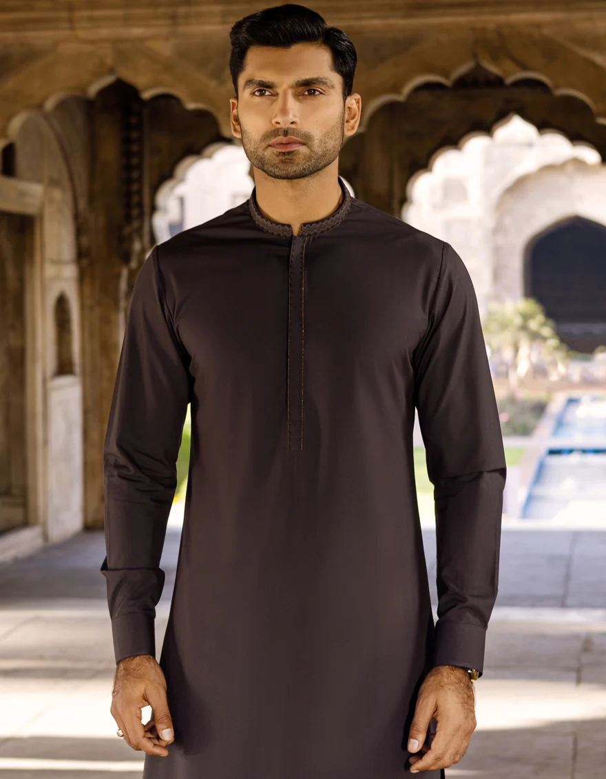 CHARCOAL GREY COTTON KAMEEZ SHALWAR | JJKS-S-US-36904/S22/JJ7563-SF - Image 2