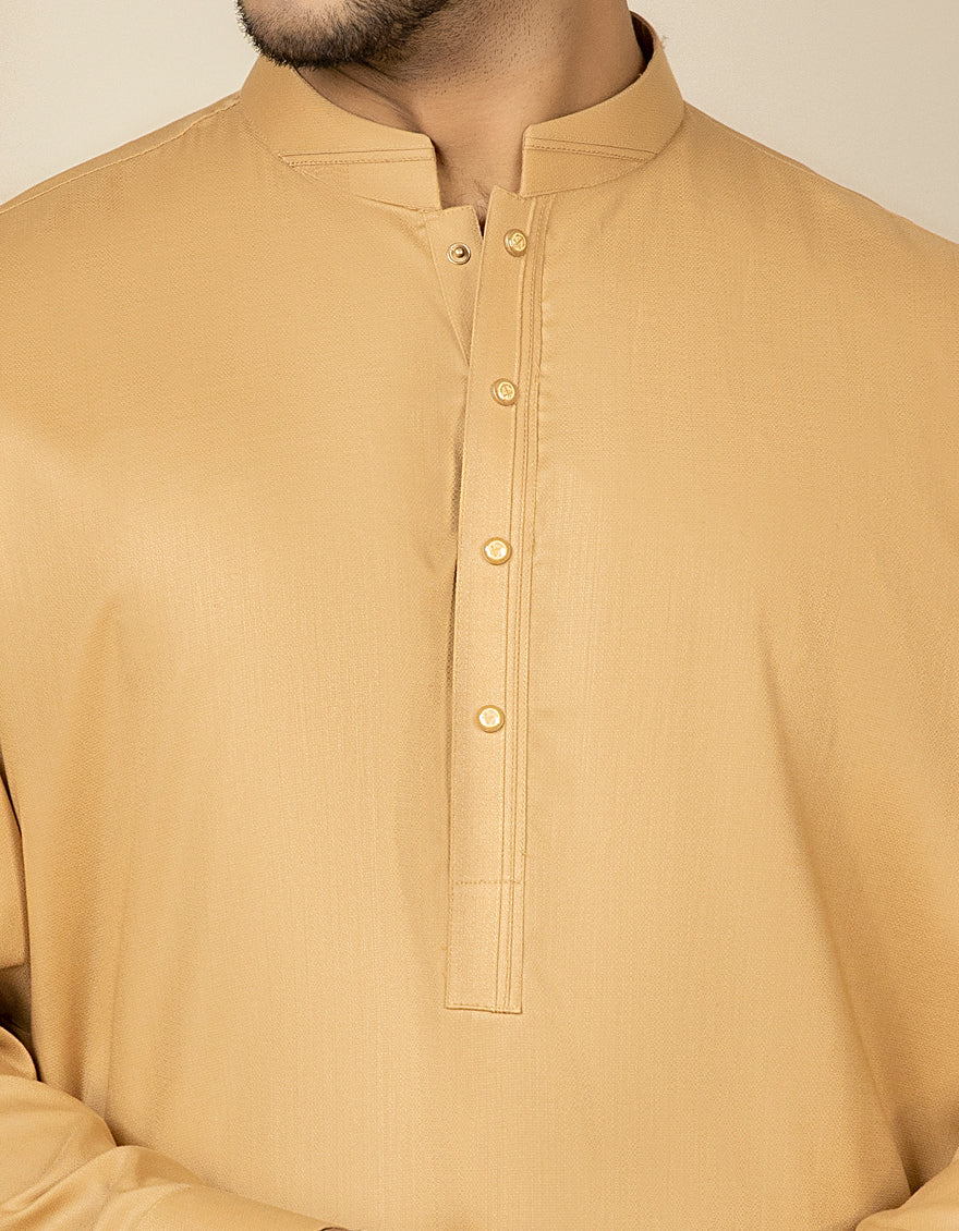 SAND COTTON KAMEEZ SHALWAR | JJKS-S-US-36908/S22/JJ8172-EX - Image 2