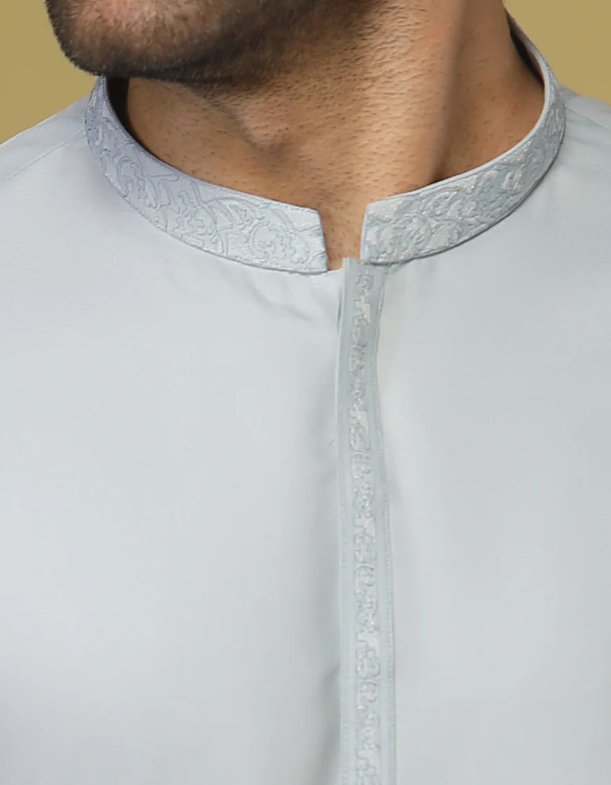 SKY BLUE BLENDED KAMEEZ SHALWAR | JJKS-S-US-36910/S22/JJ8212-SF - Image 2