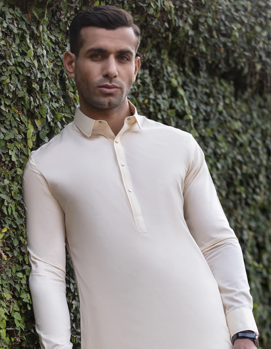 CREAM CVC KAMEEZ SHALWAR | JJKS-S-US-36999/S23/JJ8746-PN - Image 2