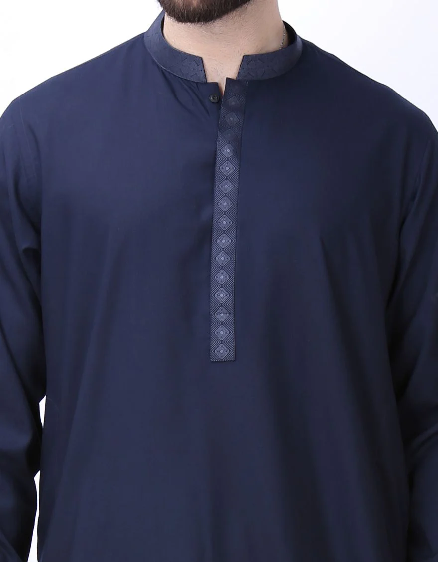 MID NT BLUE VISCOSE KAMEEZ SHALWAR | JJKS-S-US-37223/S18/JJ5777 - Image 4