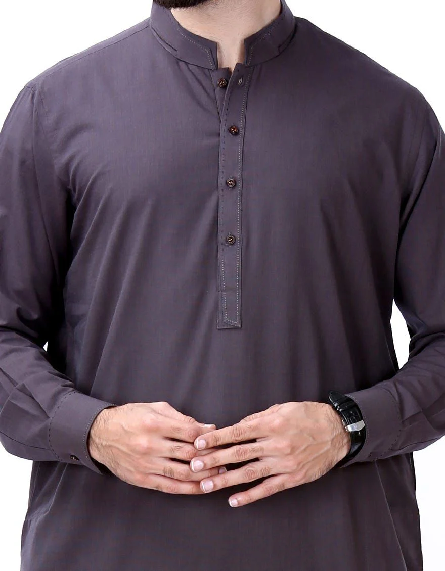 BROWN COTTON KAMEEZ SHALWAR | JJKS-S-US-37224/S18/JJ5898 - Image 2