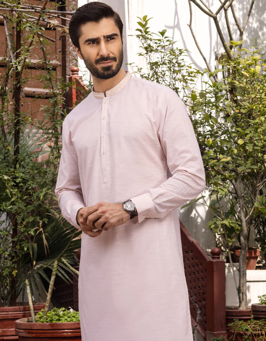 PEACH COTTON KAMEEZ SHALWAR | JJKS-S-US-37597/S22/JJ7312-SF - Image 3
