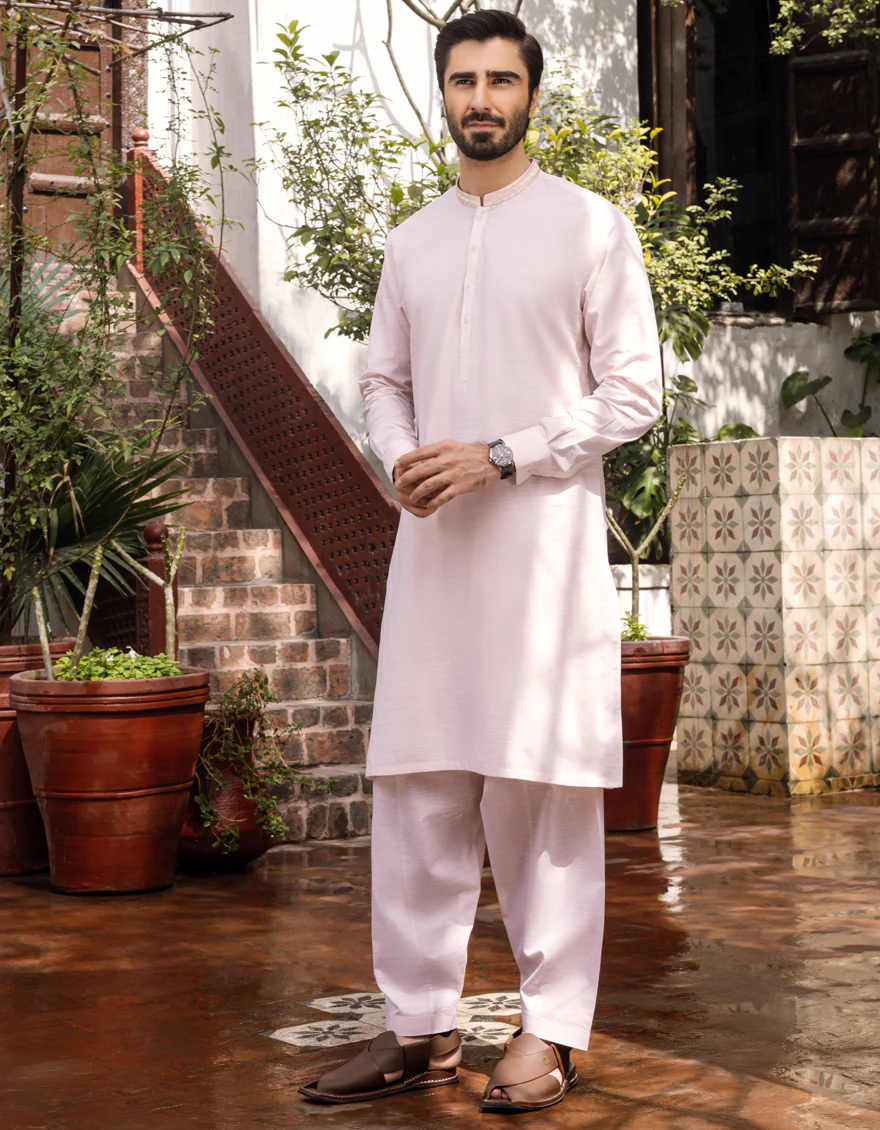 PEACH COTTON KAMEEZ SHALWAR | JJKS-S-US-37597/S22/JJ7312-SF - Image 4