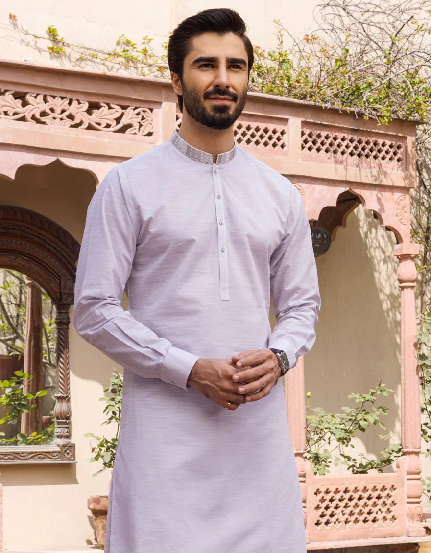 ASH GREY COTTON KAMEEZ SHALWAR | JJKS-S-US-37598/S22/JJ7312-SF - Image 3
