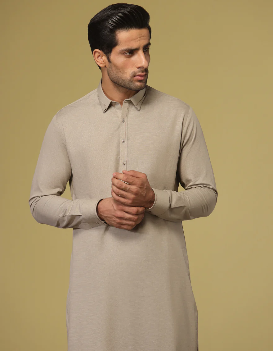 SAND COTTON KAMEEZ SHALWAR | JJKS-S-US-37611/S22/JJ8303-EX - Image 3