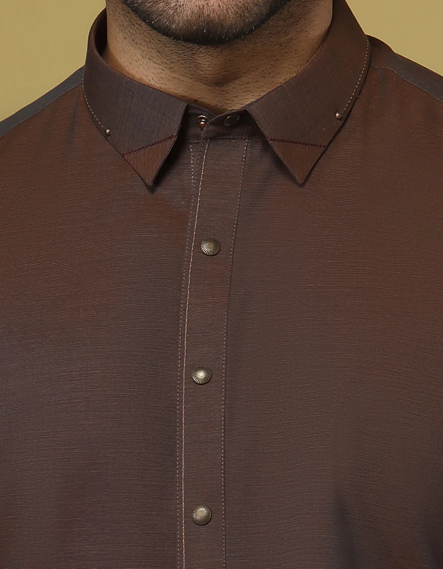 RUST COTTON KAMEEZ SHALWAR | JJKS-S-US-37616/S22/JJ7635-EX - Image 2