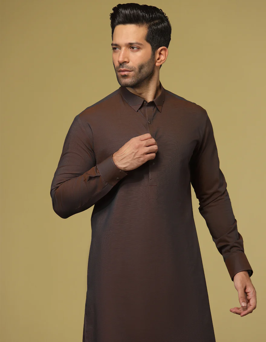 RUST COTTON KAMEEZ SHALWAR | JJKS-S-US-37616/S22/JJ7635-EX - Image 3