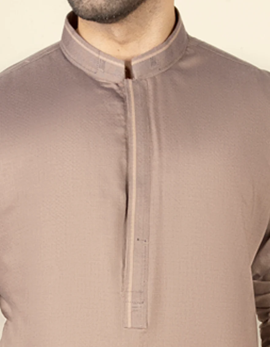 DULL BROWN COTTON KAMEEZ SHALWAR | JJKS-S-US-37629/S22/JJ8148-CL - Image 2