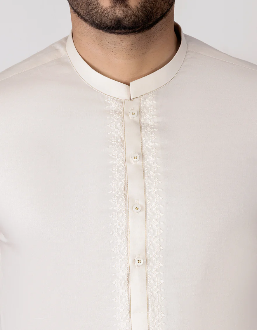 CREAM COTTON KAMEEZ SHALWAR | JJKS-S-US-37698/S23/JJ8804-SF - Image 2