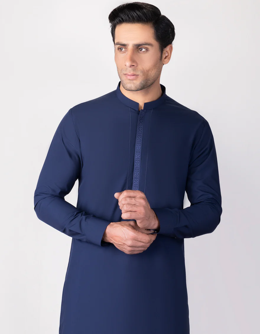 ROYAL BLUE BLENDED KAMEEZ SHALWAR | JJKS-S-US-37705/S23/JJ8189-SF - Image 3