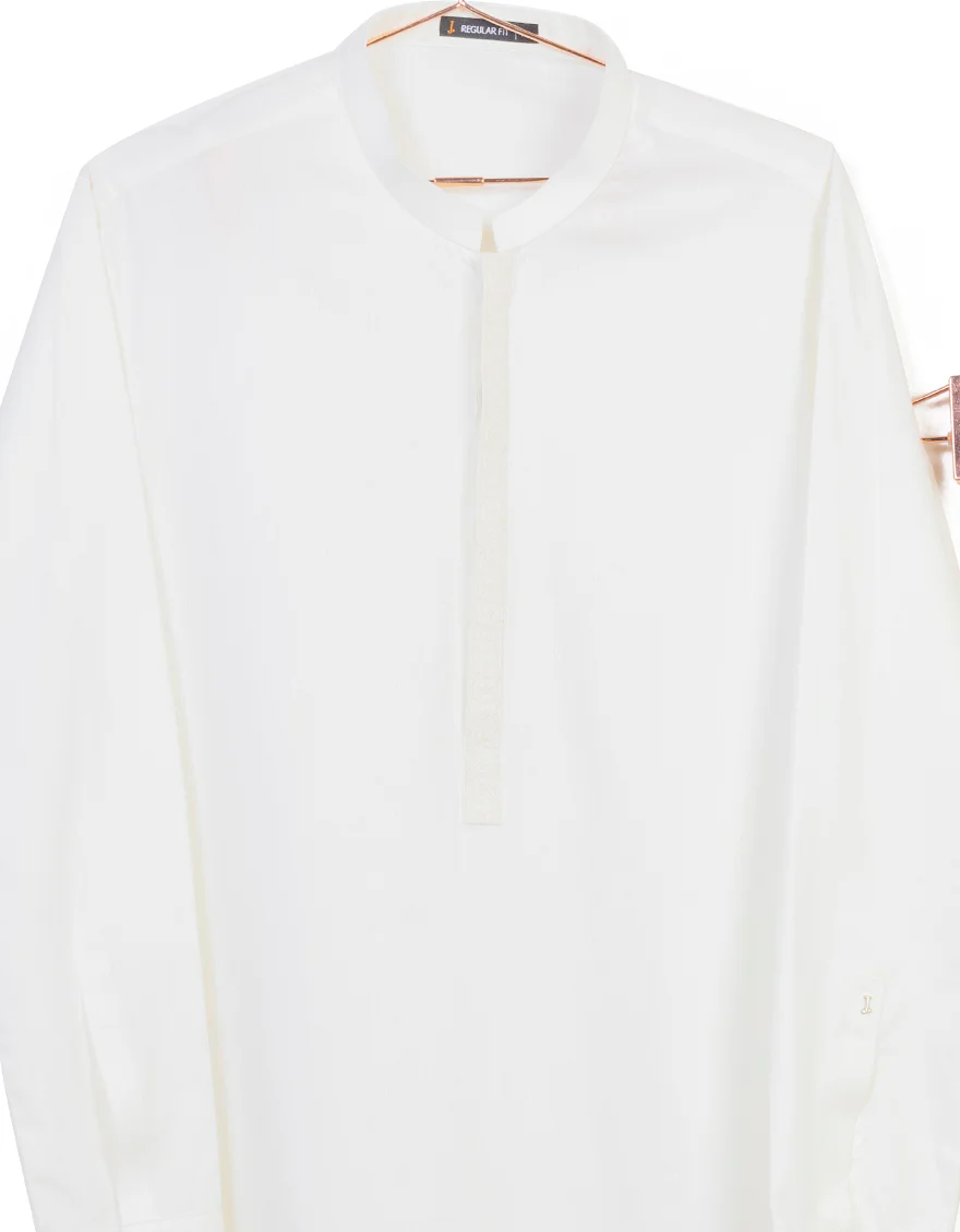 OFF WHITE COTTON KAMEEZ SHALWAR | JJKS-S-US-37751/S23/JJ9057-SF - Image 2