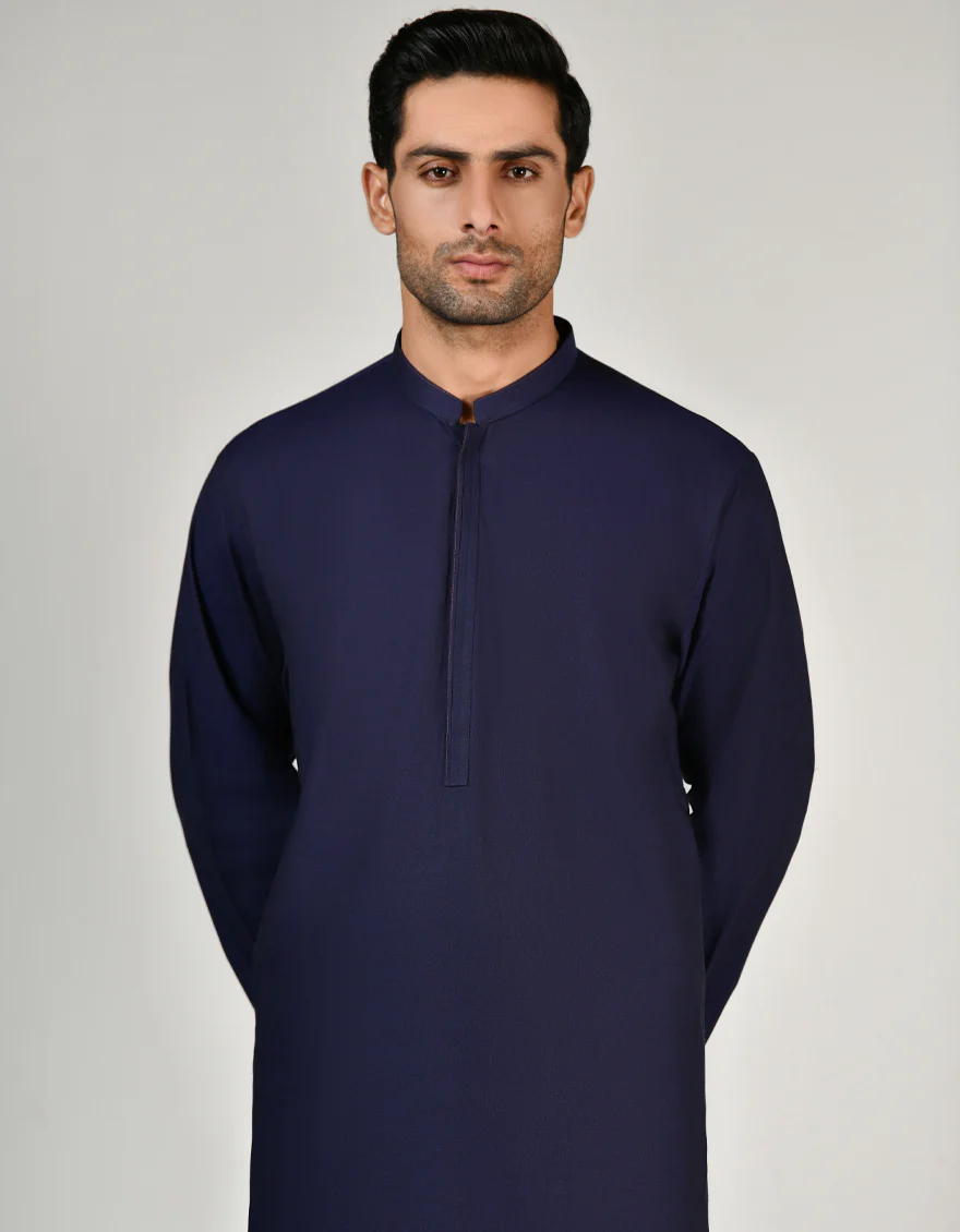INDIGO COTTON KAMEEZ SHALWAR | JJKS-S-US-37752/S23/JJ8949-CL - Image 2