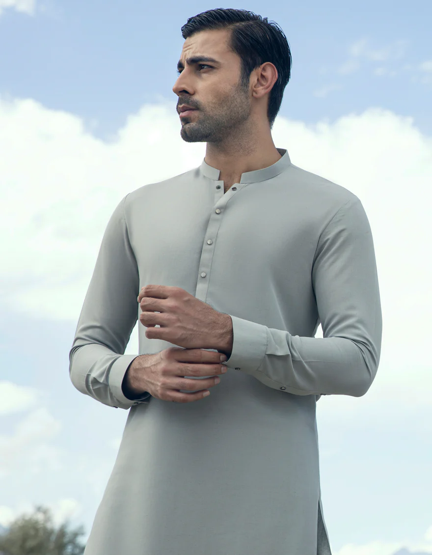 GREY BLENDED KAMEEZ SHALWAR | JJKS-S-US-37776/S23/JJ9008-PN - Image 3
