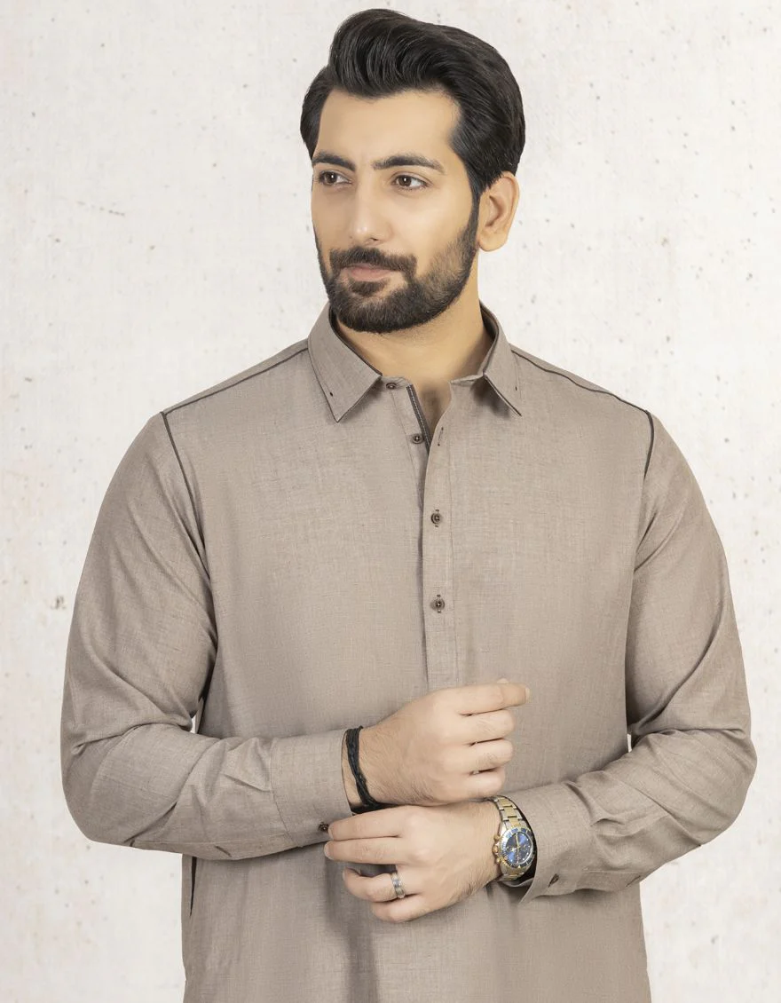 MUSTARD BROWN KAMEEZ SHALWAR | JJKS-S-US-39181/S21/JJ7321-EX - Image 2