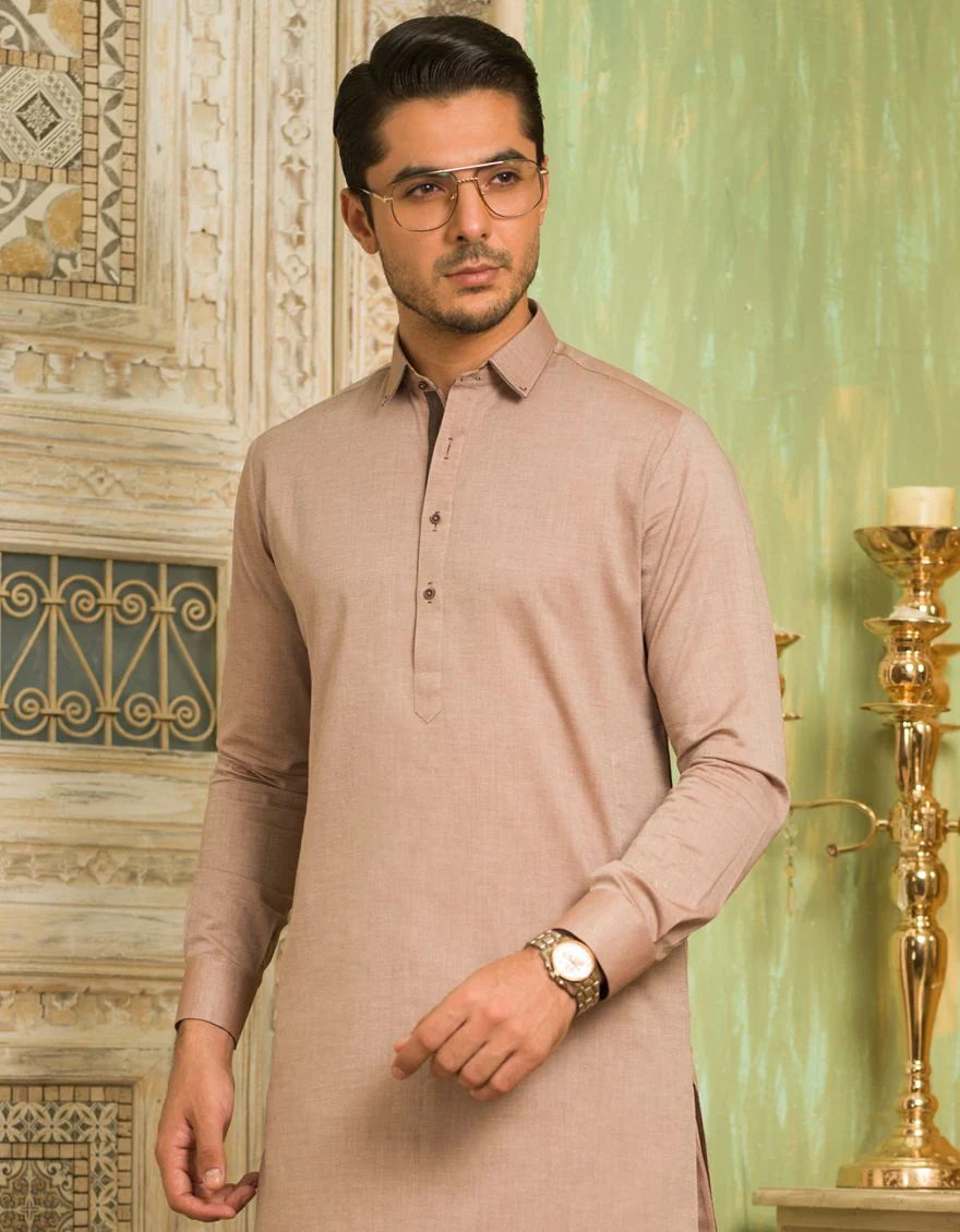 BROWN KAMEEZ SHALWAR | JJKS-S-US-39183/S21/JJ7252-EX - Image 2