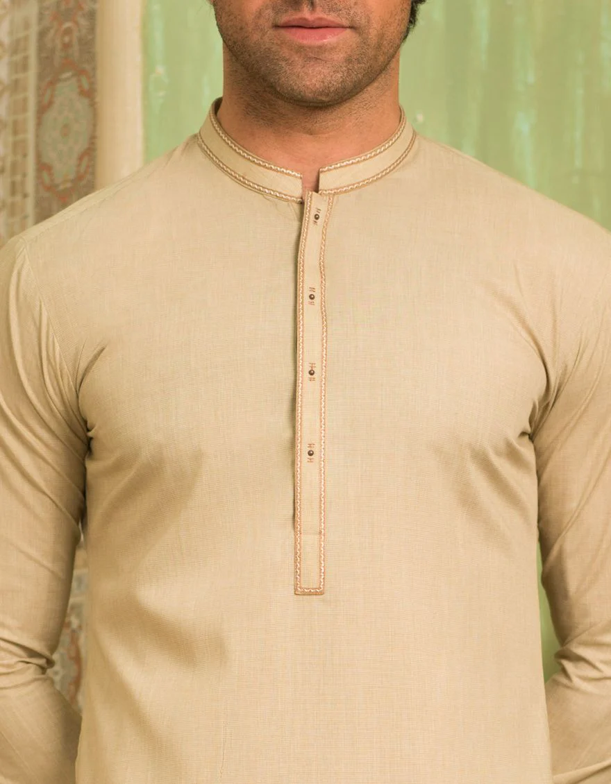 BEIGE KAMEEZ SHALWAR | JJKS-S-US-40095/S21/JJ7409-SF - Image 3